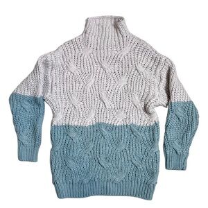 NWOT Anthropologie Brand The Korner Chunky Snowbunny Cable Knit Sweater - Size M